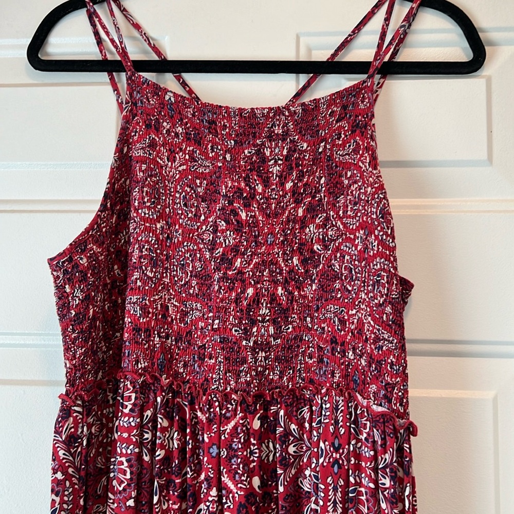 Knox Rose Red Floral Maxi Dress Large